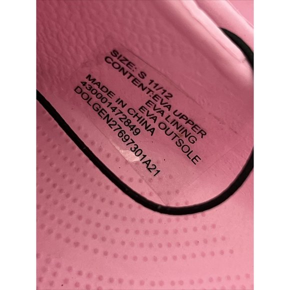 BOBBIE BROOKS GIRLS STAR DESIGN CLOGS SHOES SIZE S 11/12 PINK BEACH POOL NEW C6 - Picture 10 of 11